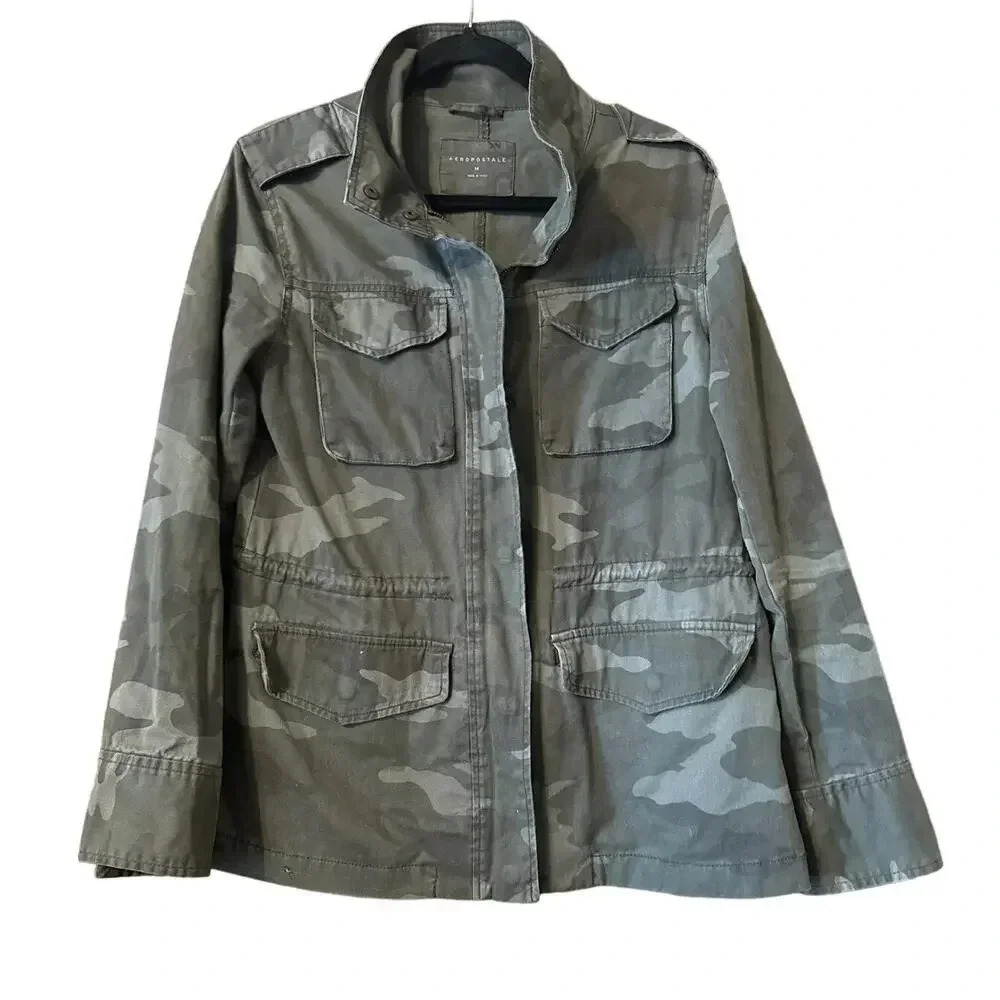 Aeropostale camo anorak cotton jacket miliary M streetwear